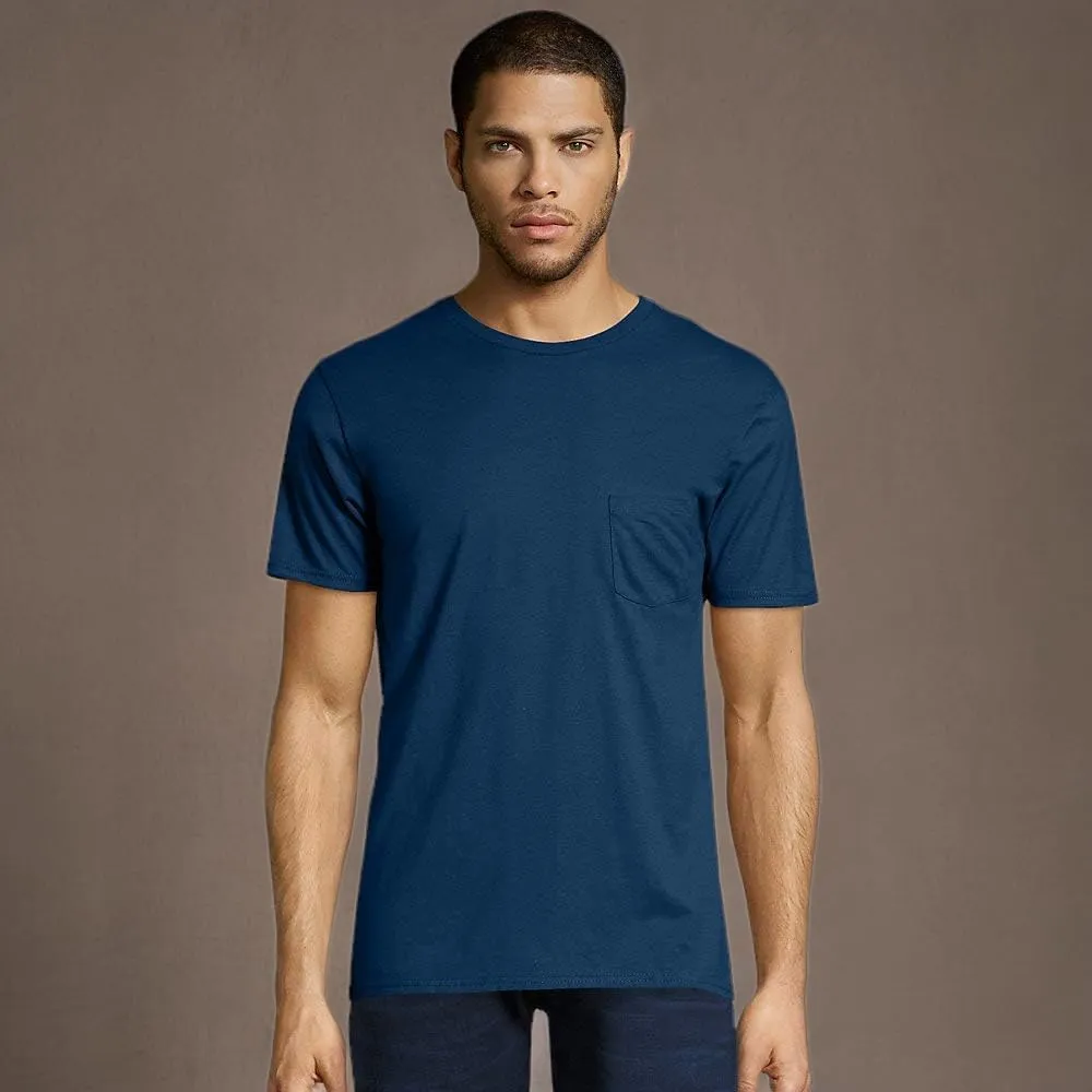 Hanes Men's Nano Premium Cotton Pocket T-Shirt (Pack of 2)