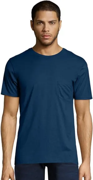 Hanes Men's Nano Premium Cotton Pocket T-Shirt (Pack of 2)