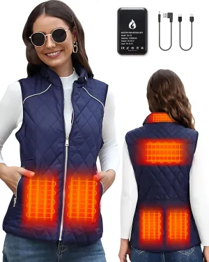 Heated Vest Women Rechargeable with Battery Pack included Slim fit Electric heated coatWomens Heated Vests