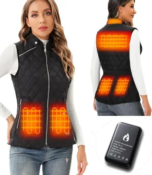 Heated Vest Women Rechargeable with Battery Pack included Slim fit Electric heated coatWomens Heated Vests