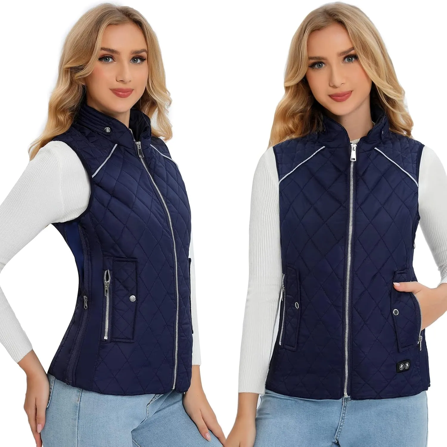 Heated Vest Women Rechargeable with Battery Pack included Slim fit Electric heated coatWomens Heated Vests