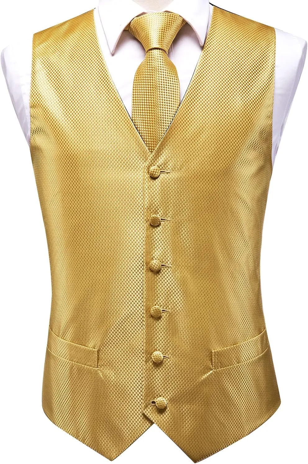 Hi-Tie Silk Mens Suit Vest and Tie Set Paisley Floral Jacquard Formal Dress Waistcoat For Tuxedo Wedding Party Business