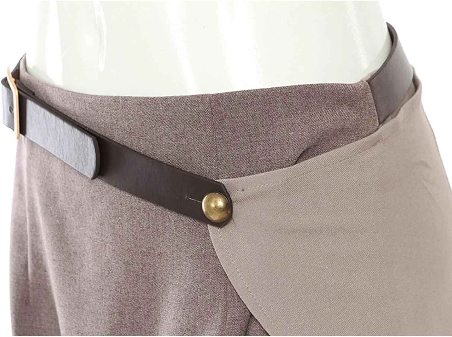 High Waist Patchwork Pleated Midi Skirt Waisted Slim Skirt for Women A-line Mid-Length Hip with Split Hem Back