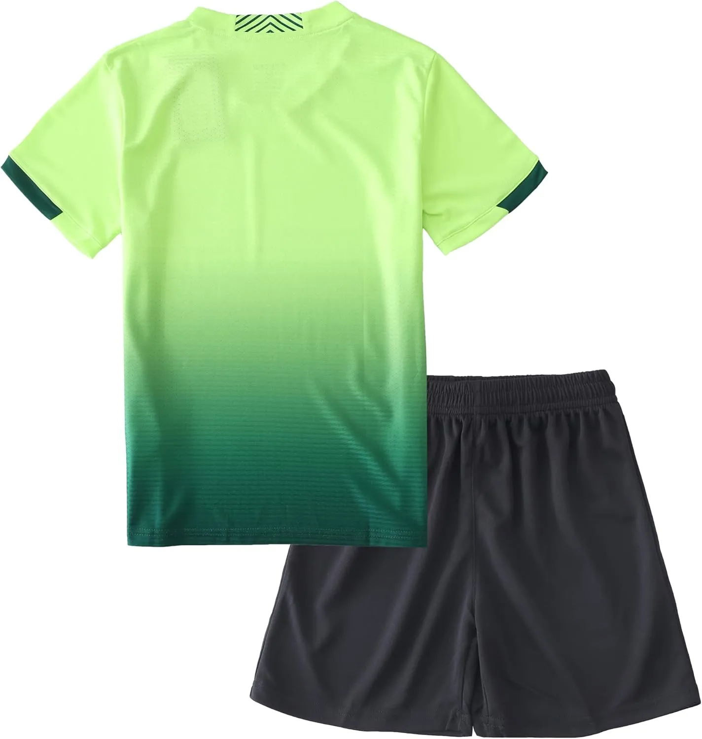 Hiheart Boys Quick Dry Short Sleeve T-shirt and Mesh Shorts Soccer Set