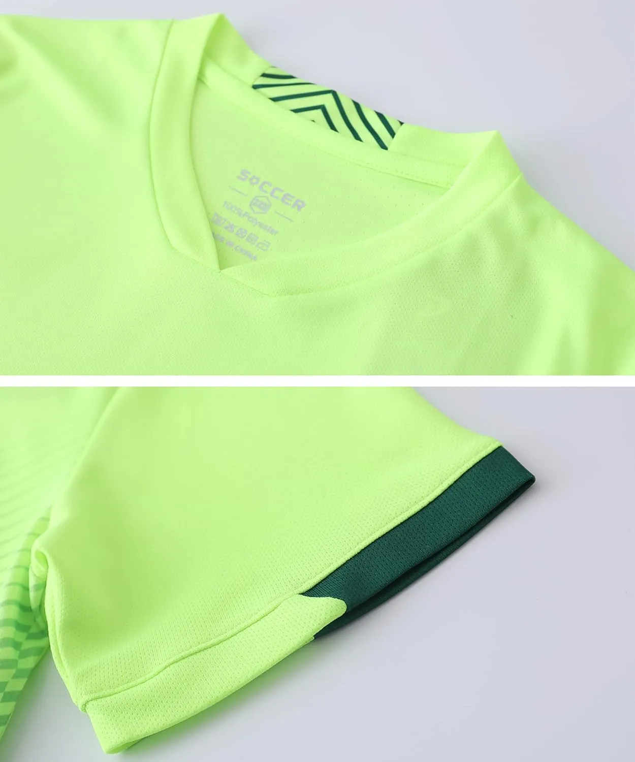 Hiheart Boys Quick Dry Short Sleeve T-shirt and Mesh Shorts Soccer Set