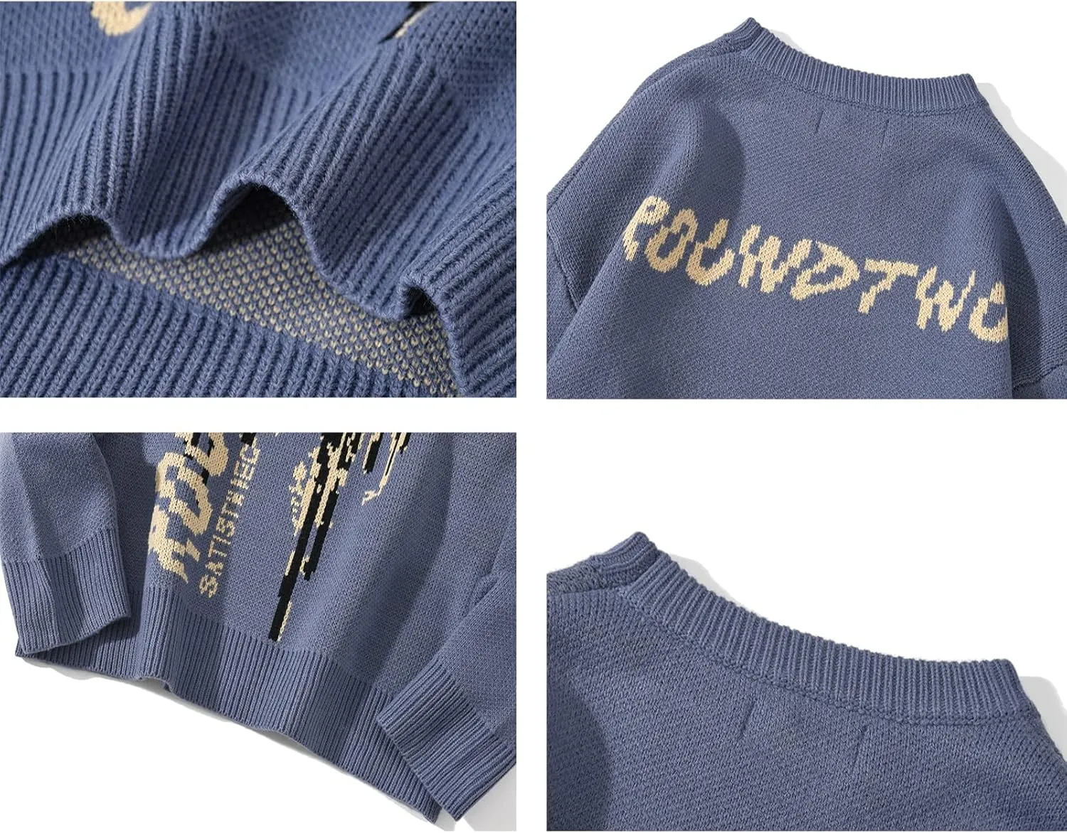 Hip Hop Knit Men's and Women's Sweater Harajuku Butterfly Loose Top Casual Streetwear Pullover Sweater