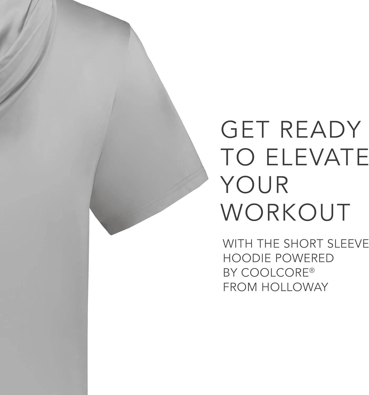 Holloway Men's Powered by Coolcore Short Sleeve Hoodie