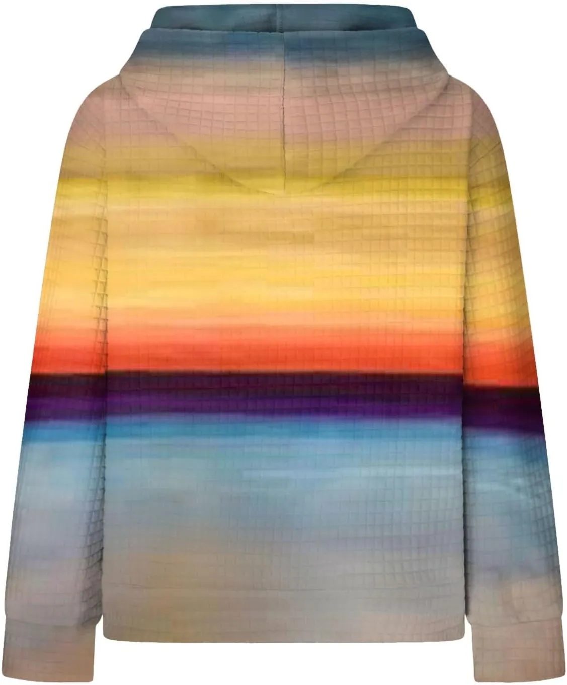 Hoodies for Women Waffle Knit Tops for Women Oversized Waffle Knit Shirt Hoodies for Women with Pocket Fall Sweatshirt 2024