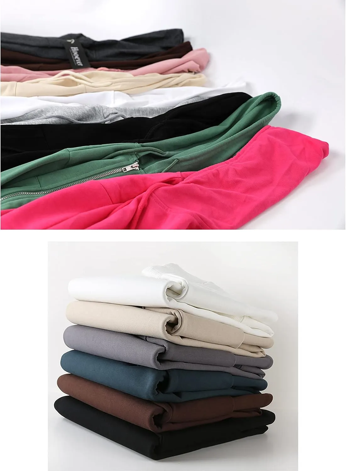 Hooever Womens Cute Workout Cropped Zip Up Drawstring Hoodie Sweatshirt Jacket