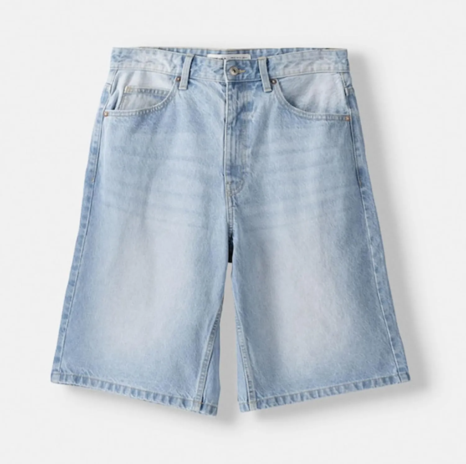 Hulpvktsgiq Baggy Jean Shorts for Men Casual Loose Fit Hip Hop Skateboard Denim Shorts