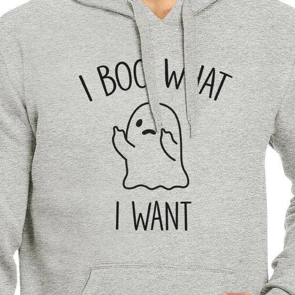 I Boo What I Want Ghost Grey Hoodie