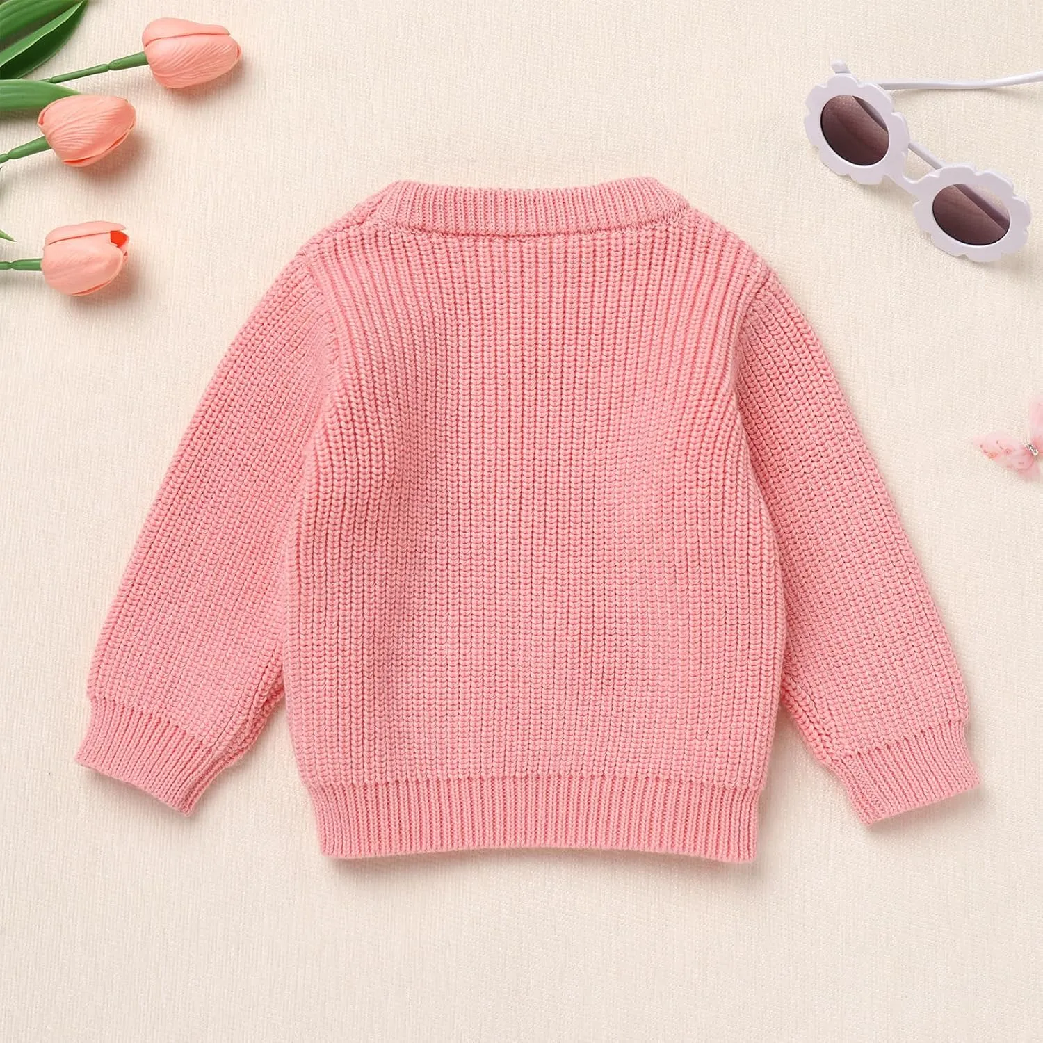 IDOPIP Toddler Baby Girls First Birthday Outfit Boho Embroidery One Sweater Top Knit Pullover Sweatshirt Fall Winter Clothes