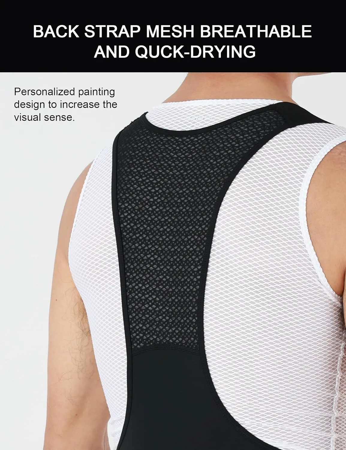 INBIKE Men's Cycling Bib Shorts 3D Padded, Long Riding Pad, Cycling Bibs, Bike Bib Shorts