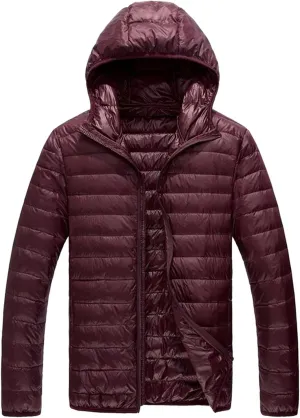 Jackets for Men,Men's Fashion Business Solid Color Warm Fleece Hooded Outdoor Full Zipper Casual Jacket Coats