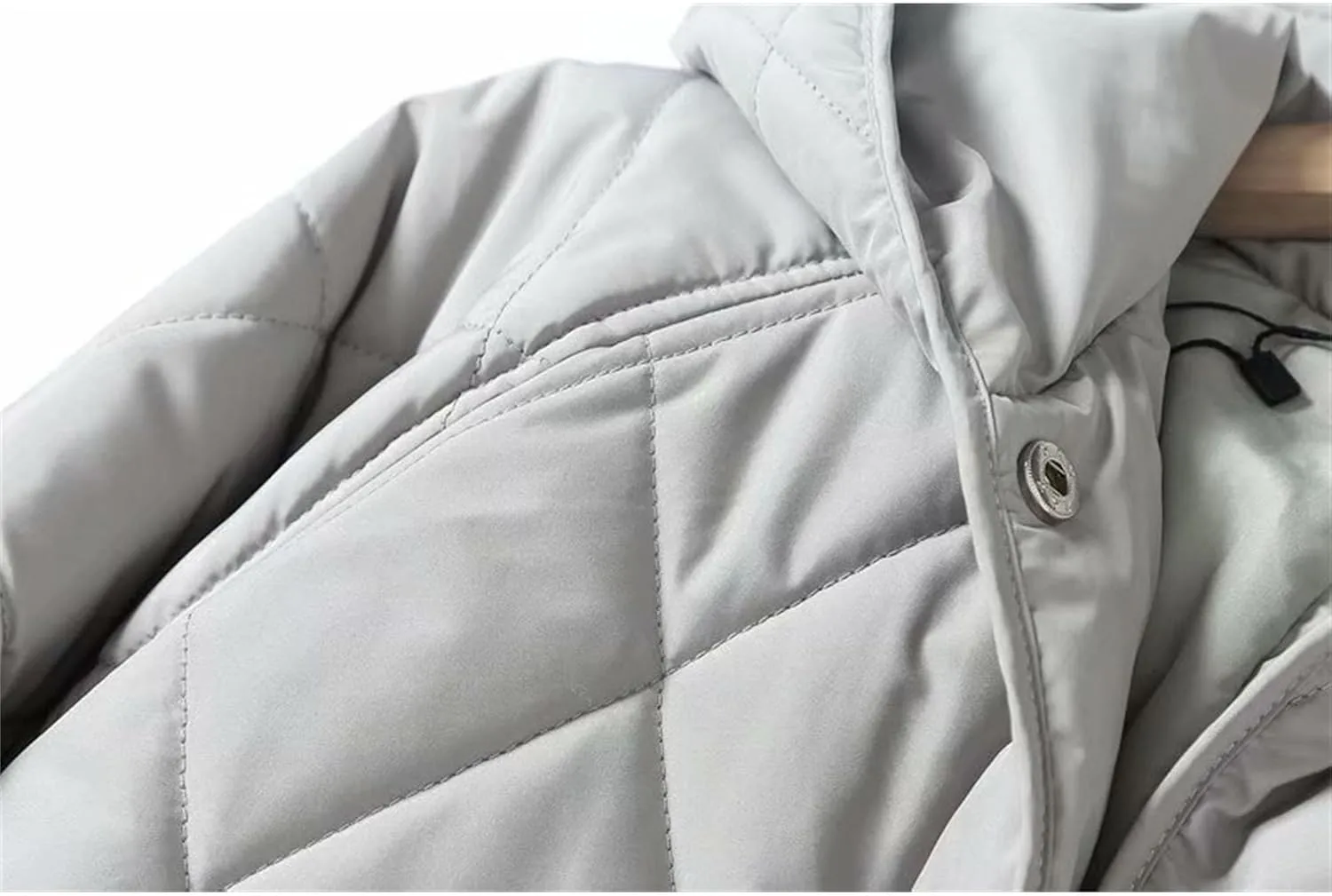 JEsilunmaMY Women's Hooded Long Quilted Jacket Button Down Loose Insulated Puffer Jackets Warm Padded Down Winter Coats