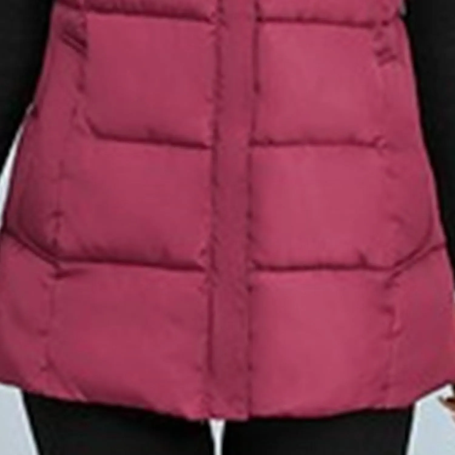 JEsilunmaMY Women's Short Sleeve Crop Puffer Vest Stand Collar Thick Down Coats with Pocket Winter Coat Warm Padded Jacket
