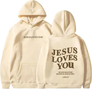 Jesus Hoodie Sweatshirts for Kids Boy Girl Bible Verse Letter Print Long Sleeves Hoodie Aesthetic Sweat Shirts with Pockets