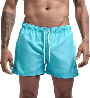 JIHUILAI Mens Swim Trunks Quick Dry Swim Shorts with Mesh Lining Beach Shorts Bathing Suits
