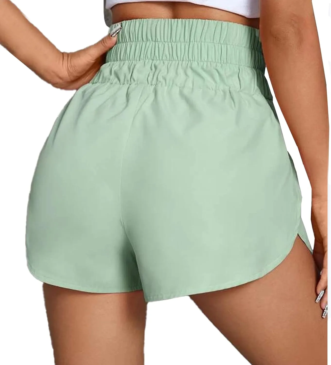 JOINFUN Womens Running Shorts Elastic High Waist Quick Dry Gym Athletic Workout Yoga Shorts