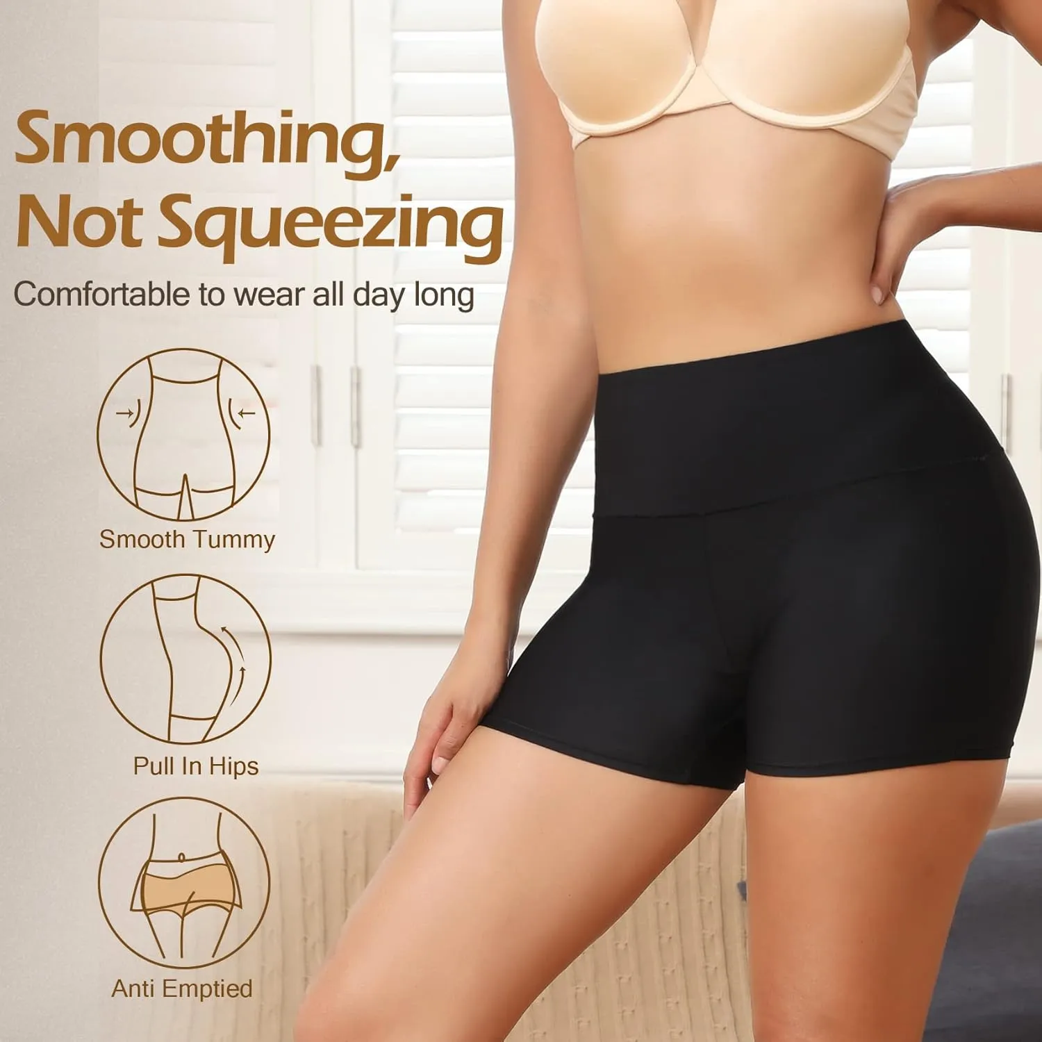 JOYSHAPER Slip Shorts for Under Dresses Women Seamless Boyshorts Panties Anti Chafing Underwear Shorts