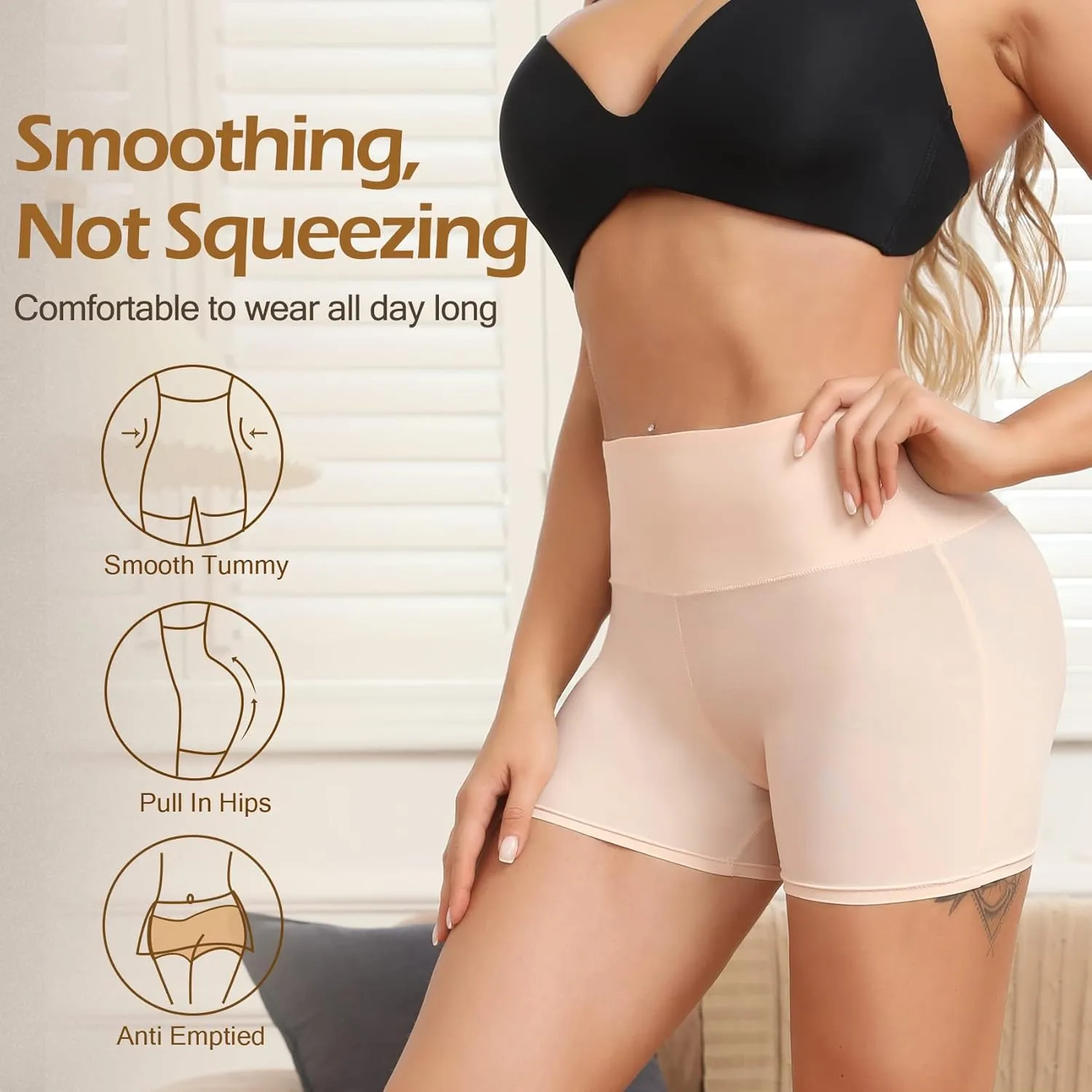 JOYSHAPER Slip Shorts for Under Dresses Women Seamless Boyshorts Panties Anti Chafing Underwear Shorts
