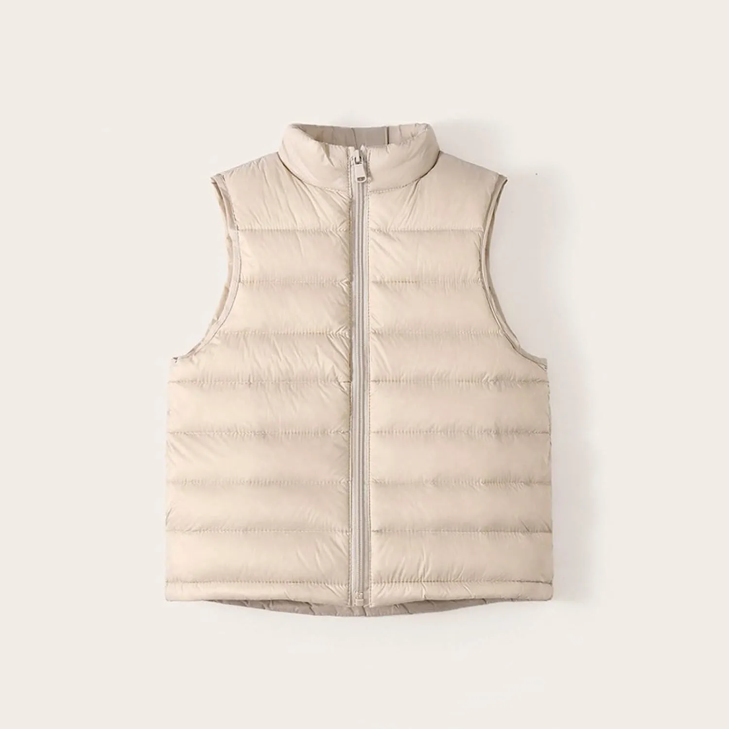 Kids Winter Thicken Puffer Down Jacket Vest 2025 Zip Warm Waistcoat Boys Girls Sleeveless Outerwear 4-16 Years Old