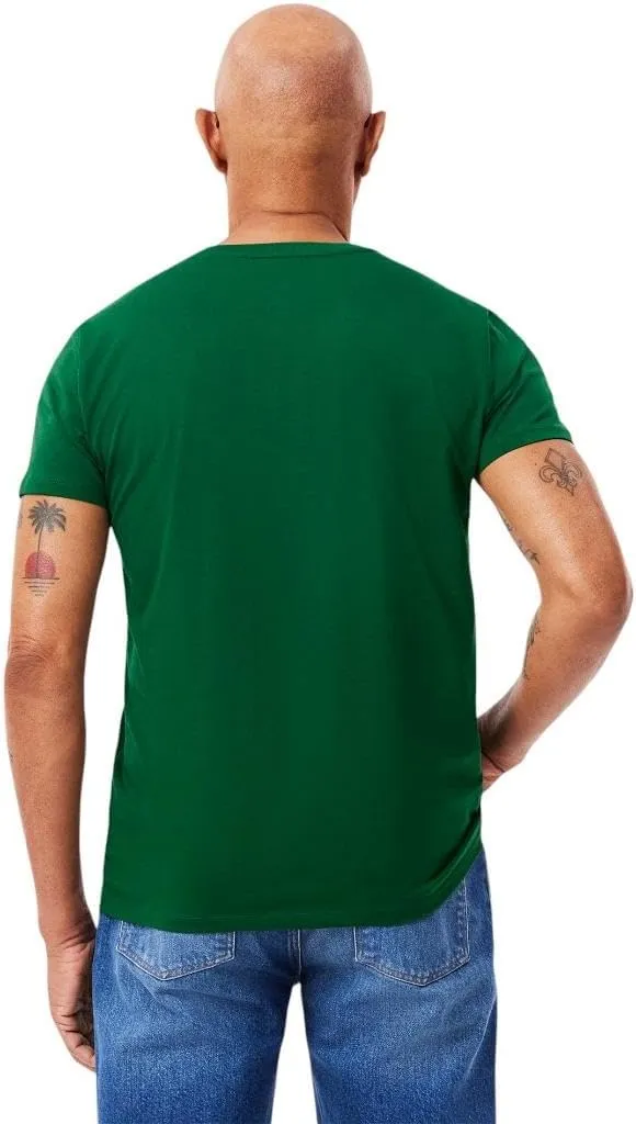 Lacoste Men's Short Sleeve V-Neck Pima Cotton Jersey T-Shirt