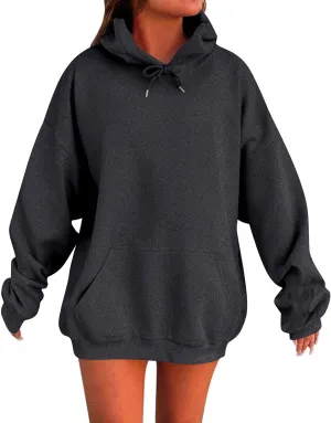 lcyhony Womens Fleece Oversized Hoodies Y2k Fashion Cute Sweatshirts Casual Loose Long Comfrt Hoodies Pullover with Pockets