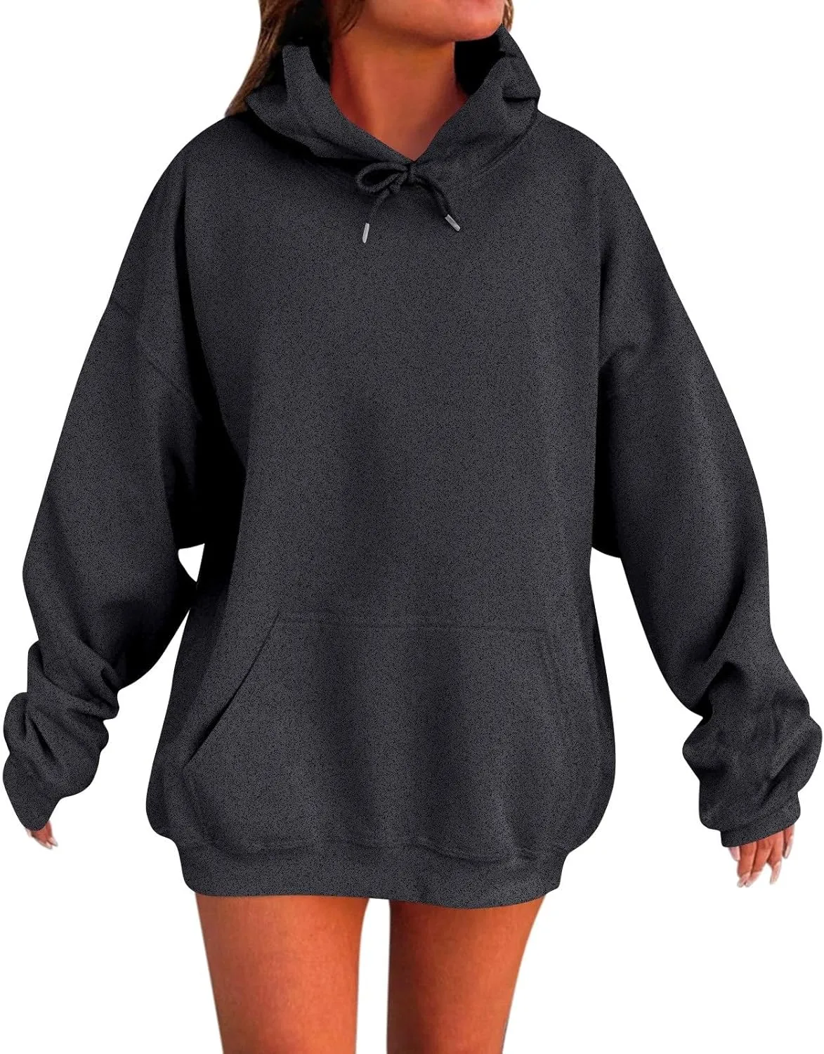lcyhony Womens Fleece Oversized Hoodies Y2k Fashion Cute Sweatshirts Casual Loose Long Comfrt Hoodies Pullover with Pockets
