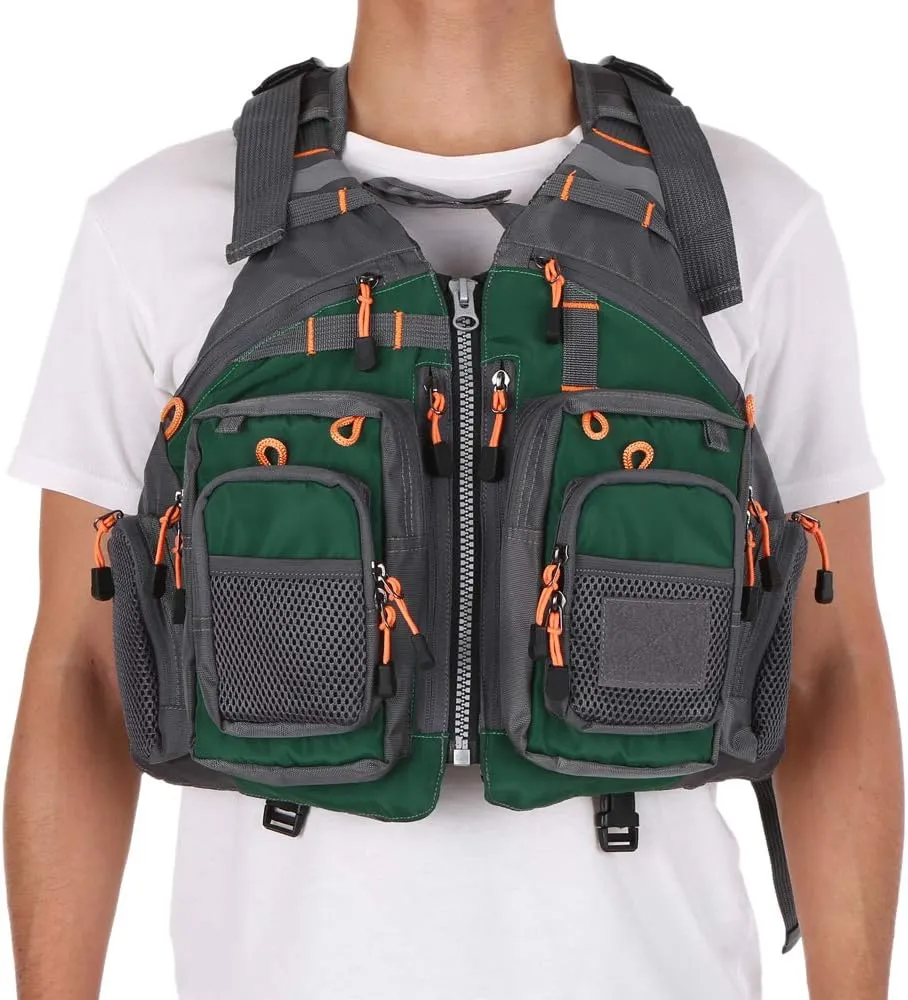 Lixada Fly Fishing Vest Fishing Jacket Breathable Polyester Mesh Design Fishing Vest