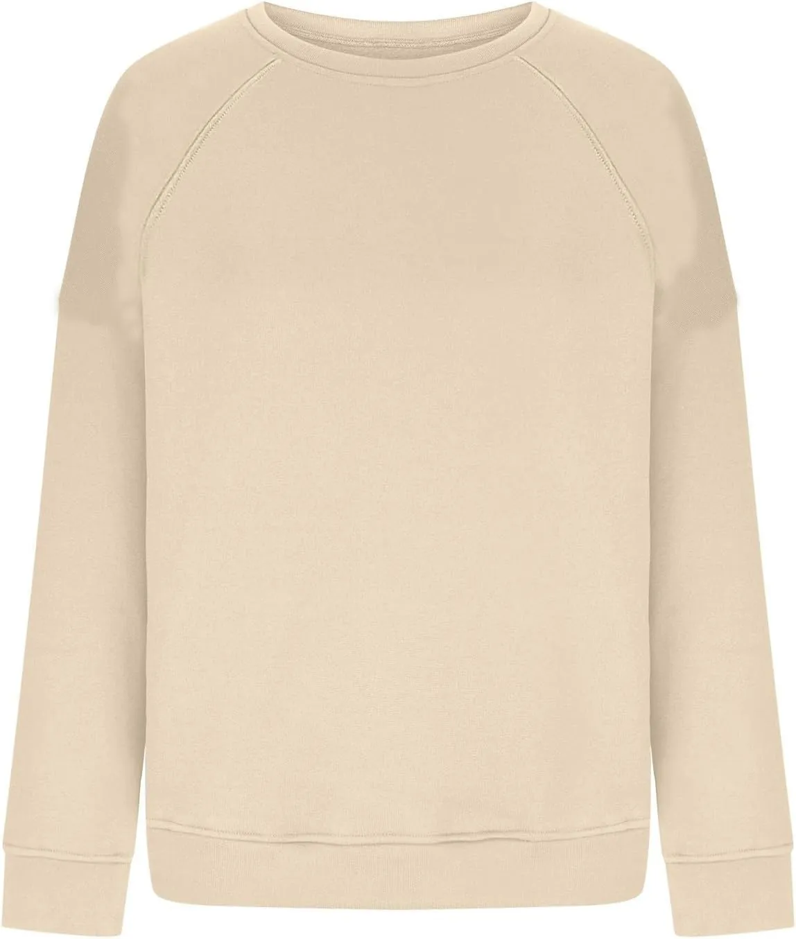 Long Sleeve Crewneck Sweatshirts for Women Oversized Drop Shoulder Fleece Pullover Tops Casual Loose Sweater Shirts
