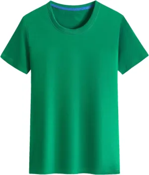 Mens Cotton T-Shirt Active Quick Dry Crew Neck T Shirts Round Collar Short-Sleeve Tees Tops for Male