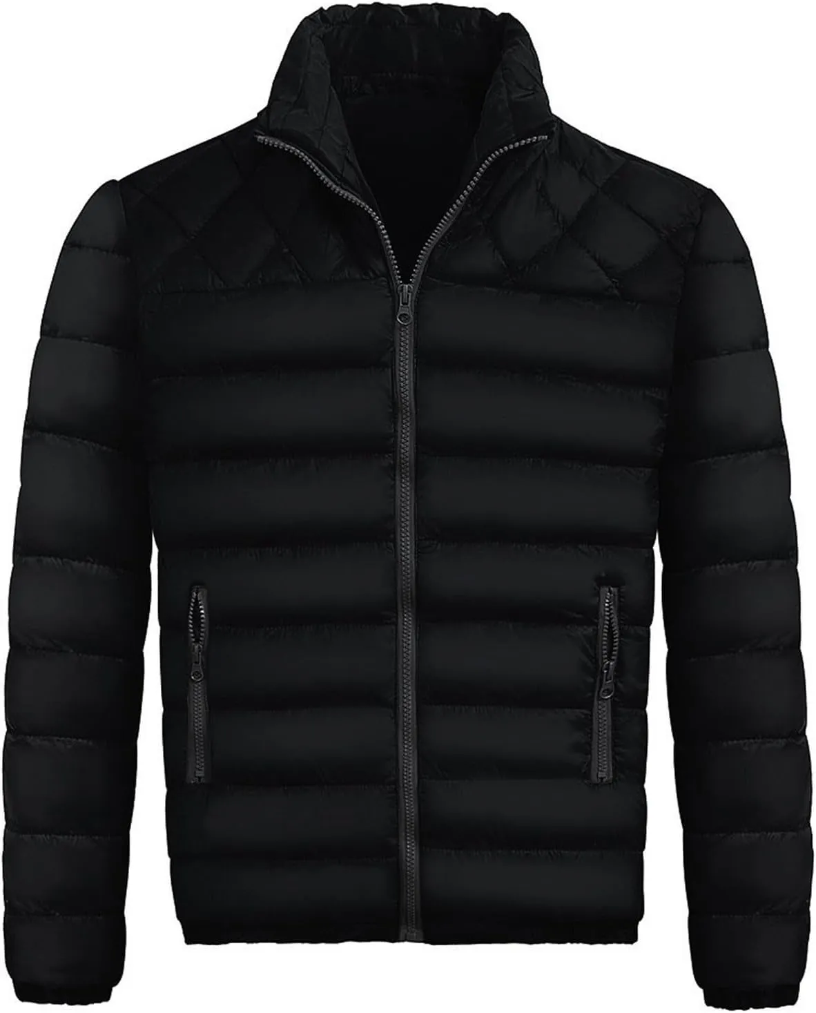 Men'S Down Jackets & Coats Zip Up Puffer Jacket Winter Lightweight Heated Sports Oversized Coats