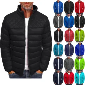 Men'S Down Jackets & Coats Zip Up Puffer Jacket Winter Lightweight Heated Sports Oversized Coats