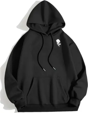 Men's Fashion Loose Sweatshirt Graphic Hoodies for Men Pullover Sweatshirt 2024 Long Sleeve Drawstring Casual Hooded