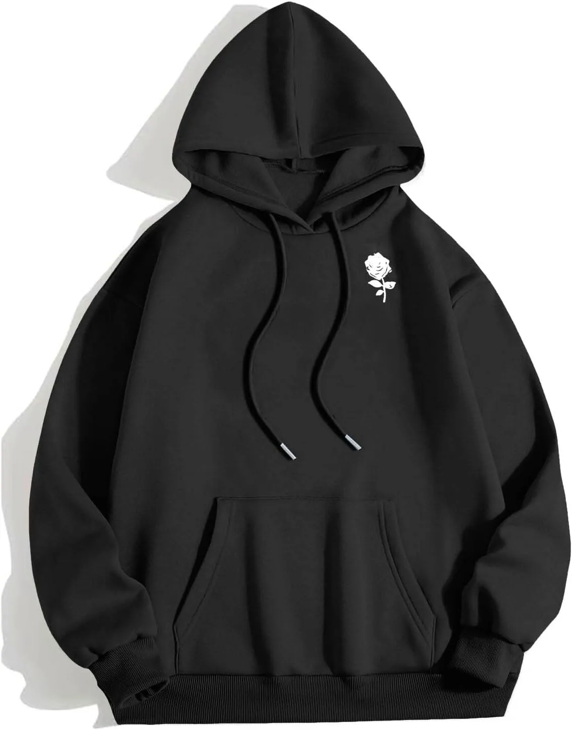 Men's Fashion Loose Sweatshirt Graphic Hoodies for Men Pullover Sweatshirt 2024 Long Sleeve Drawstring Casual Hooded