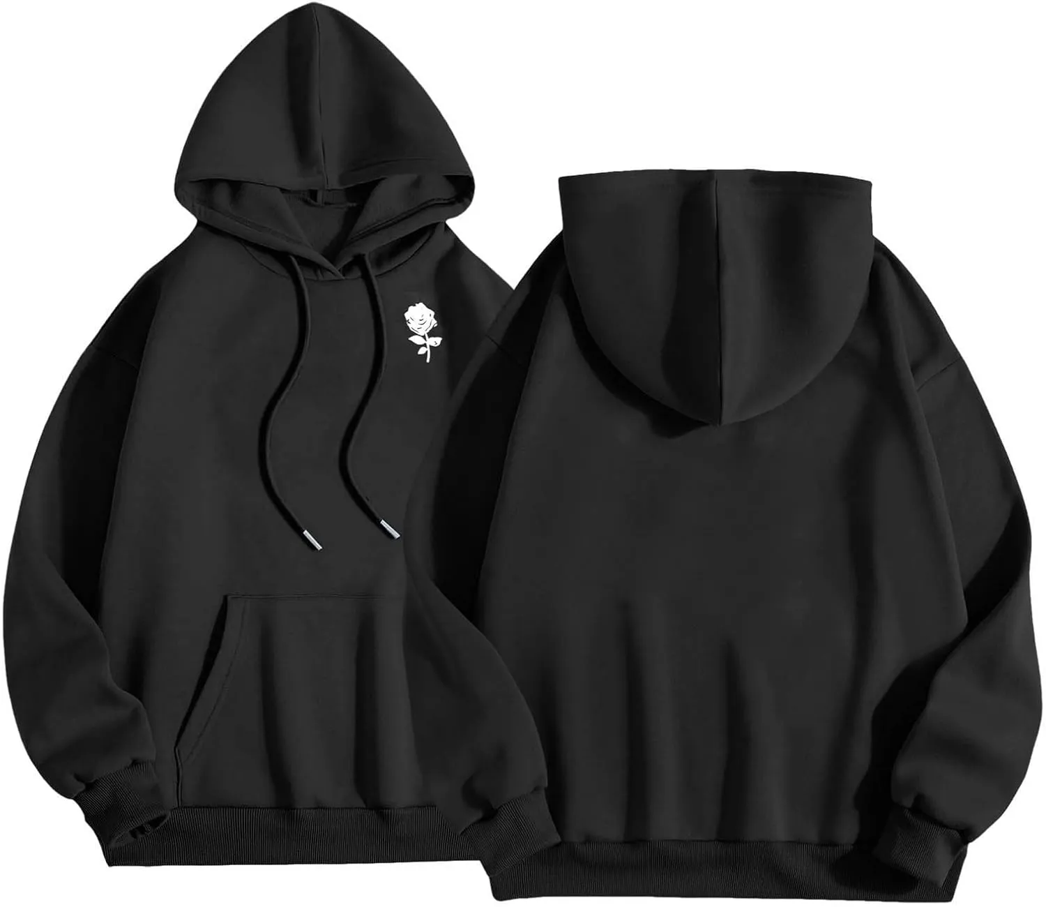 Men's Fashion Loose Sweatshirt Graphic Hoodies for Men Pullover Sweatshirt 2024 Long Sleeve Drawstring Casual Hooded