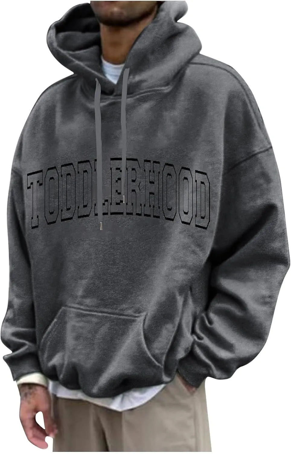 Mens Hoodies For Pockets Drawstring Fashion Long Sleeve Casual Graphic Loose Sweatshirts
