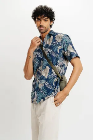 Men's Leaves Print Shirt