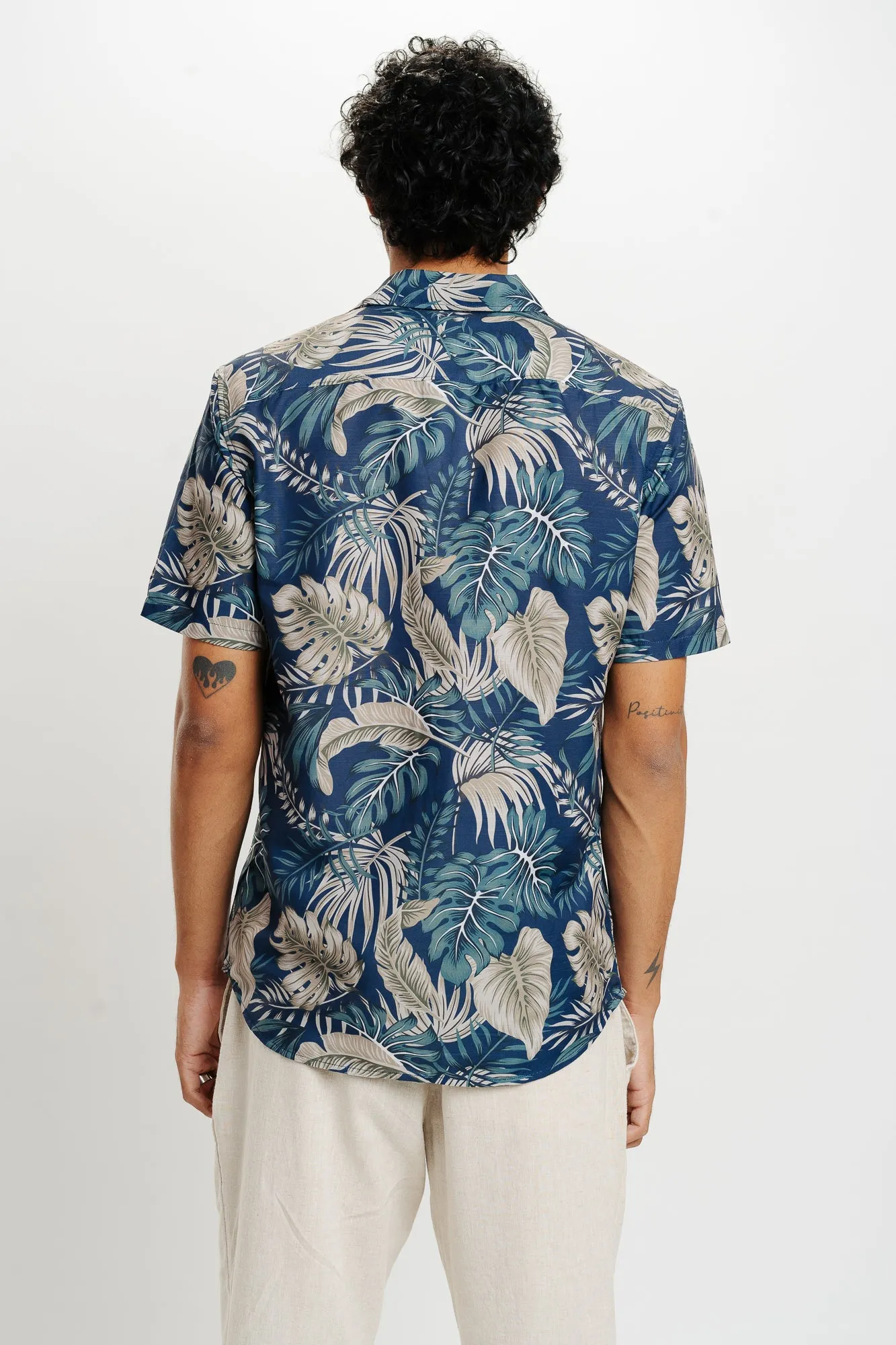 Men's Leaves Print Shirt