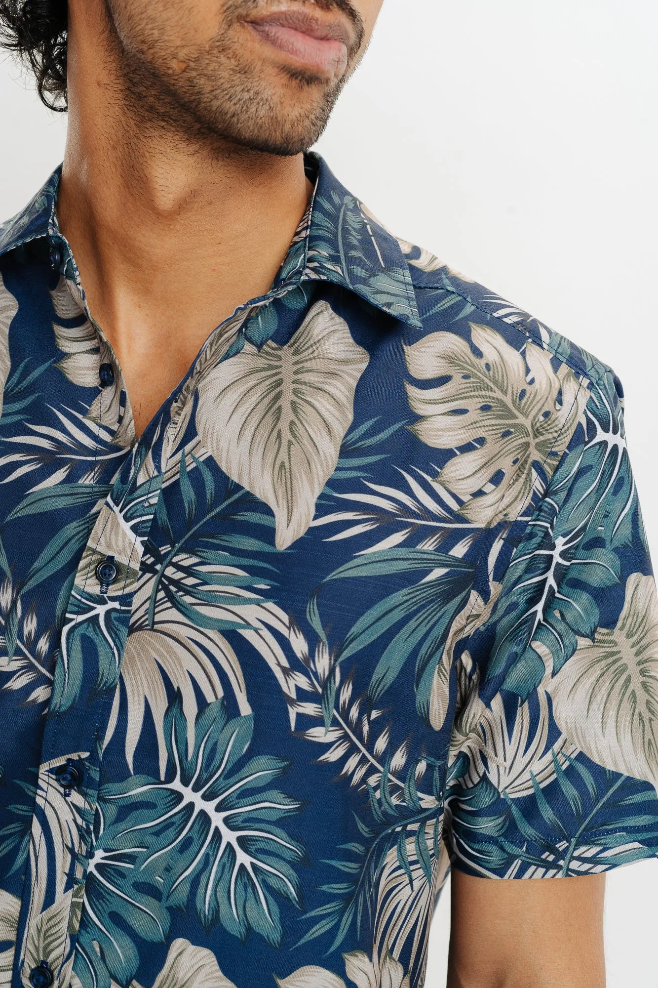 Men's Leaves Print Shirt