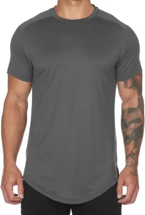 Mens Lightweight Mesh Quick-Dry Workout Short Sleeve T-Shirts Established Casual Tee
