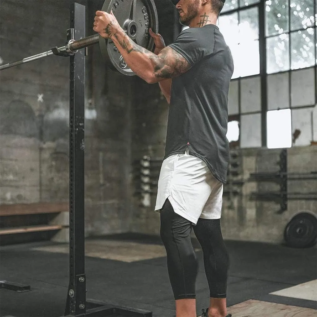 Mens Lightweight Mesh Quick-Dry Workout Short Sleeve T-Shirts Established Casual Tee