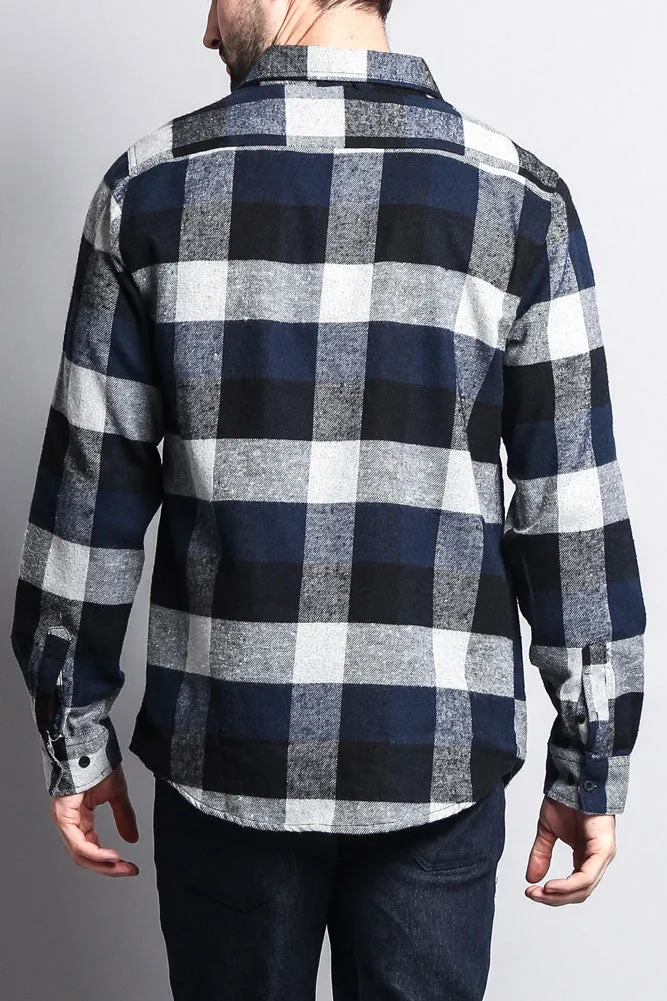Men's Long Sleeve Woven Flannel Shirt