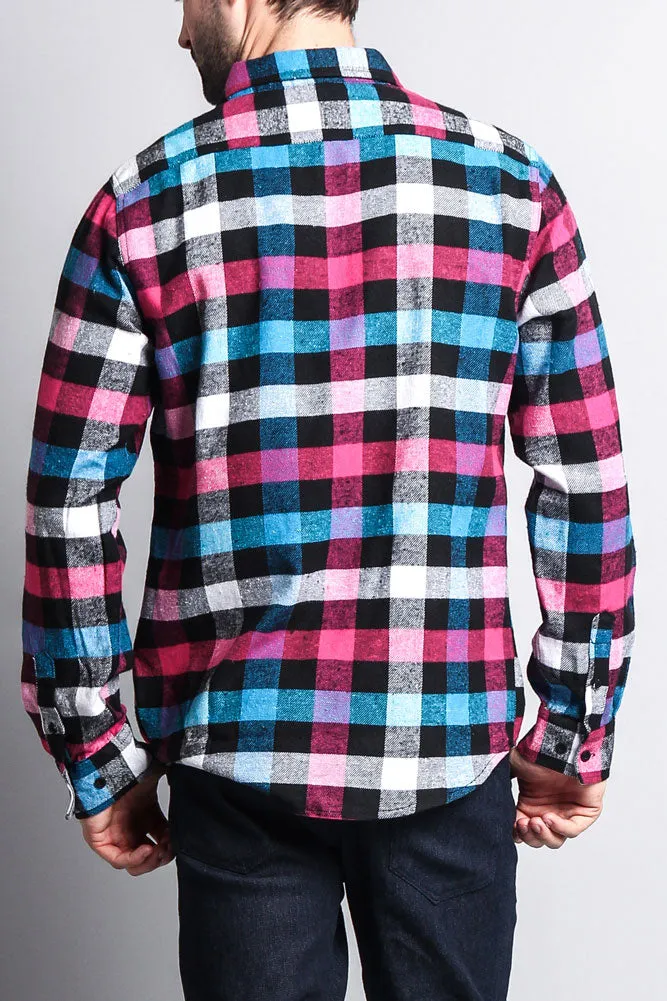 Men's Long Sleeve Woven Flannel Shirt