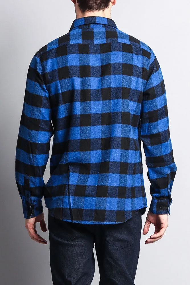 Men's Long Sleeve Woven Flannel Shirt