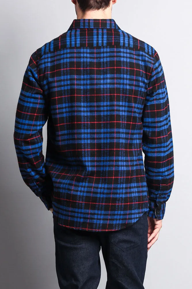 Men's Long Sleeve Woven Flannel Shirt