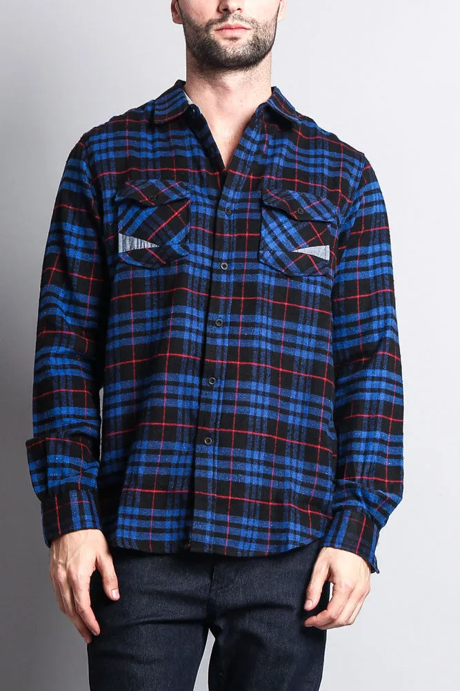Men's Long Sleeve Woven Flannel Shirt