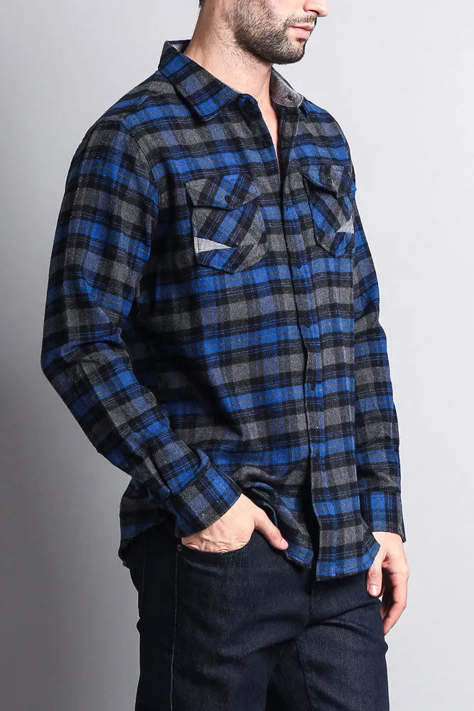 Men's Long Sleeve Woven Flannel Shirt
