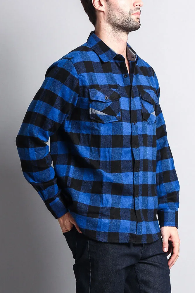Men's Long Sleeve Woven Flannel Shirt